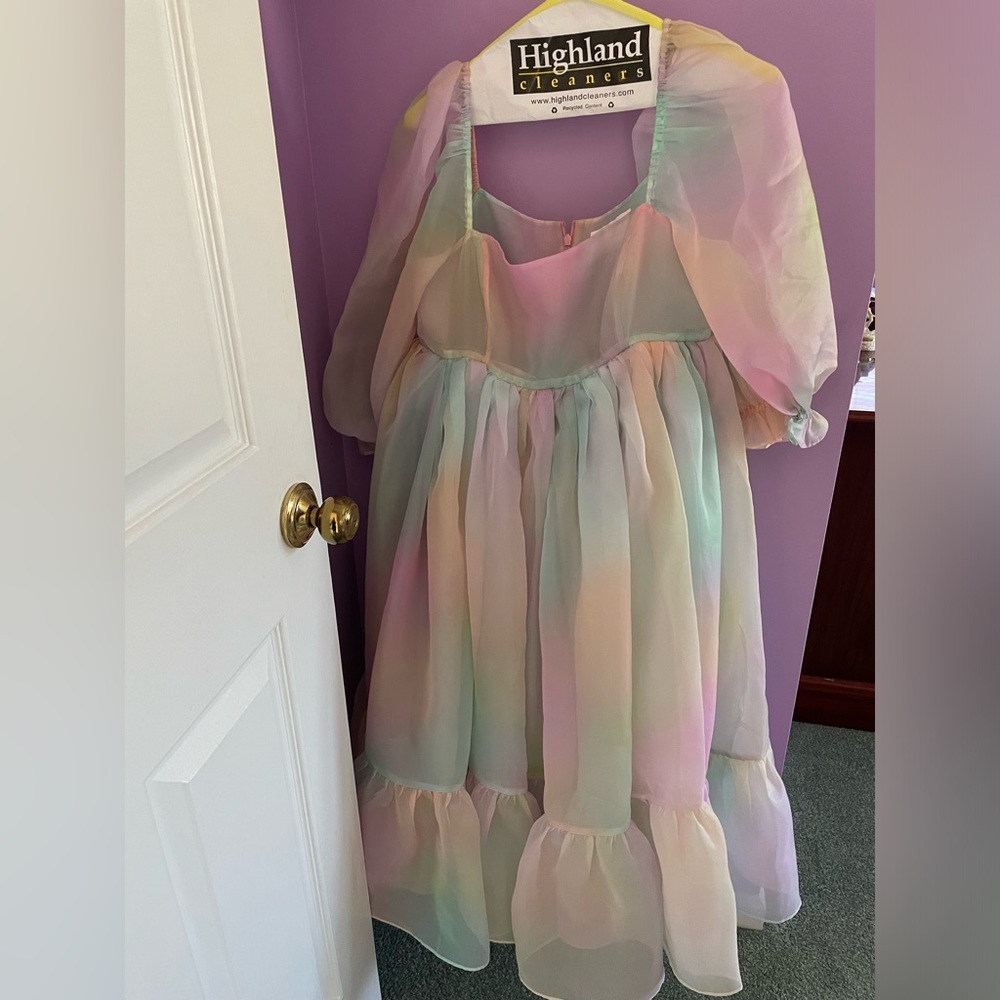 Selkie The Rainbow French Puff Dress (Large) - Picture 4 of 10